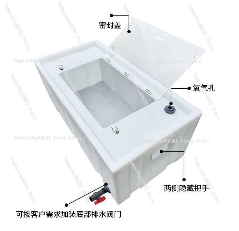 

Live Fish Transport Box Car Use for Wild Fishing Horizontal Handle Flip Lid Bucket
