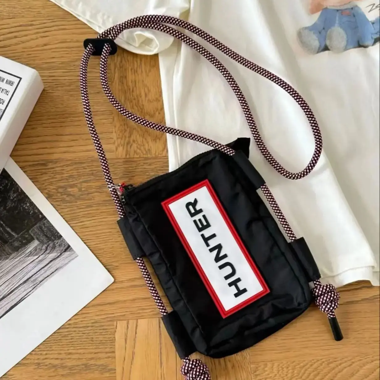 

Solid Color nylon Crossbody Cell Phone Bag Simple Cloth Women's Bag Fashion Satchel Shoulder Coin Purse