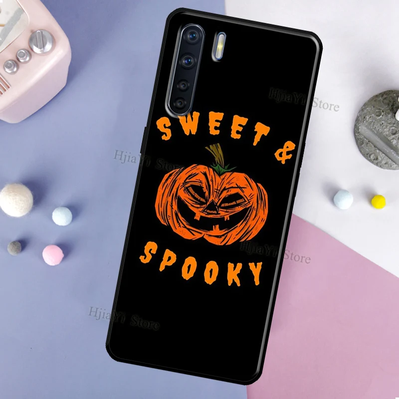 Pumpkin Bat Witch Cover For OPPO A5 A9 A31 A53 2020 A1K A5S A15 A52 A72 A83 A91 F5 F7 Reno 2 Z 4 Pro Case