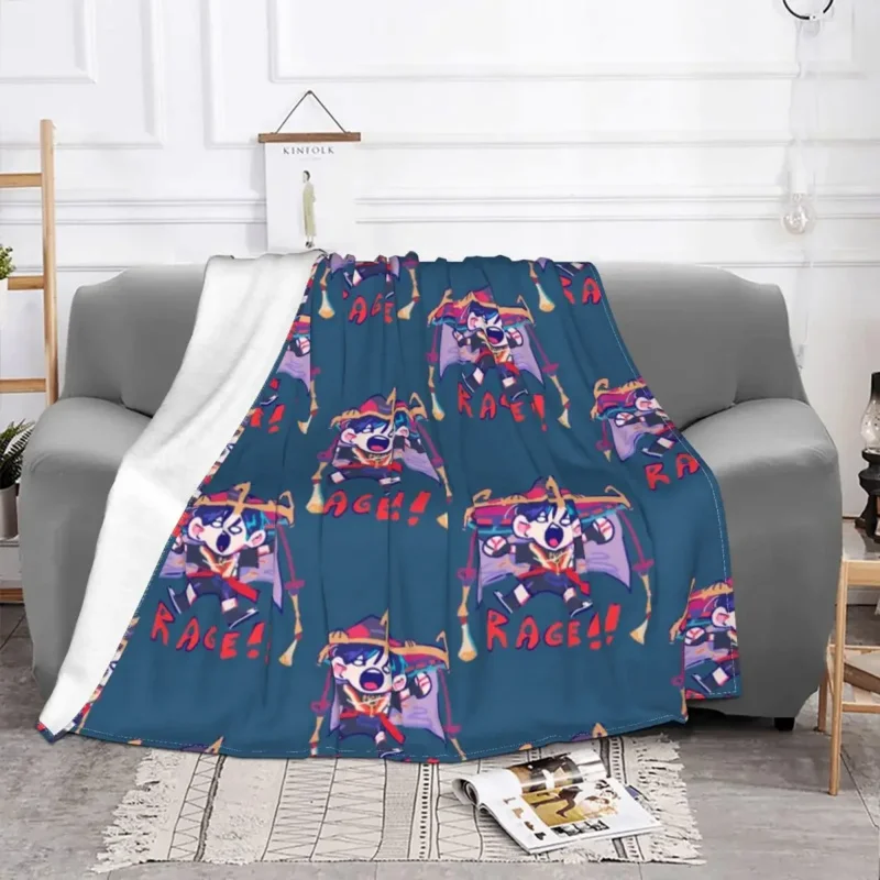 Rage De Scaramouche Genshin Impact Blankets Fleece Textile Decor Multifunction Warm Throw Blankets for Home Couch Bedspreads