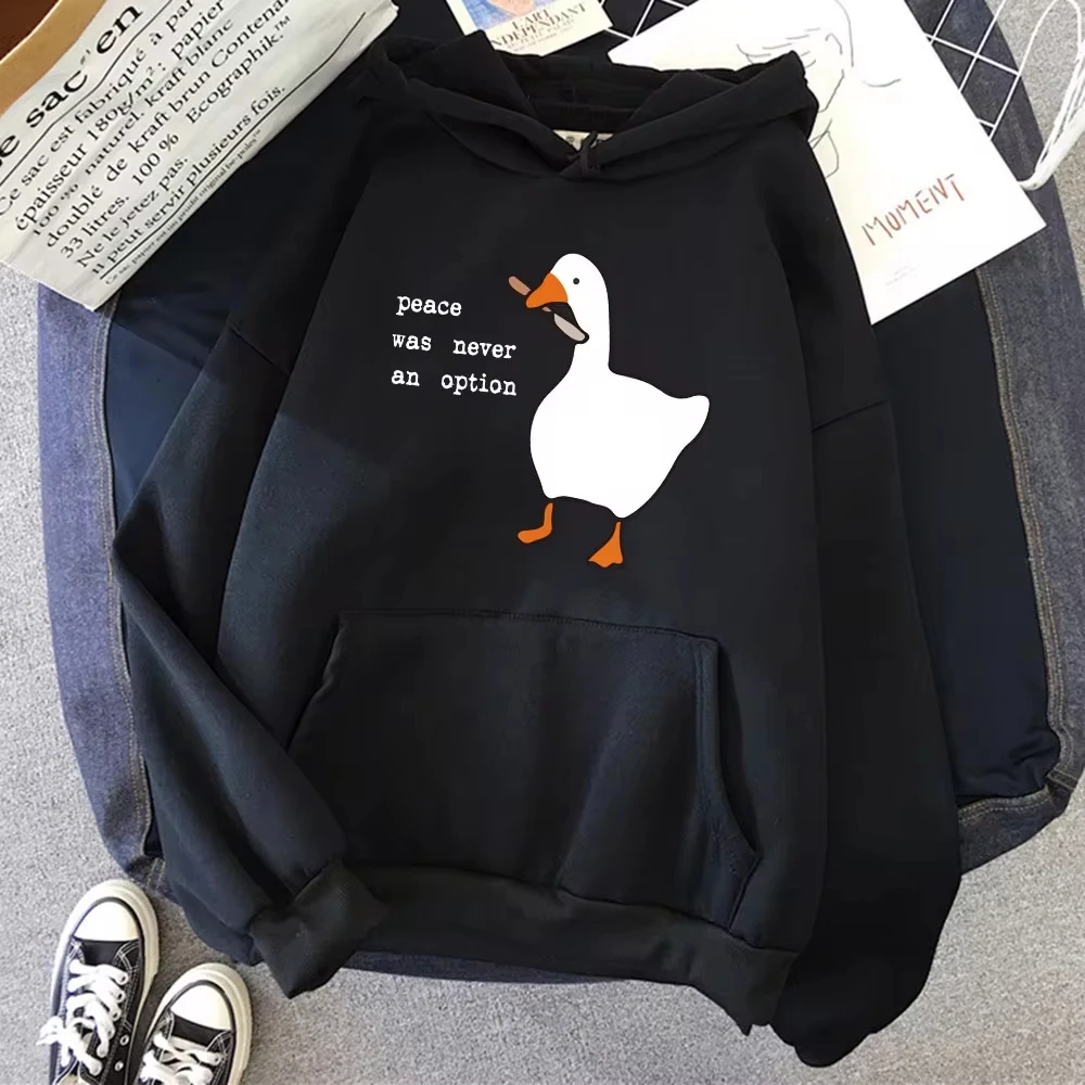 2025 New Peace Goose Printed Men's Hoodie Cute Casual Creative Fashion Men's and Women's Fashion Hoodie