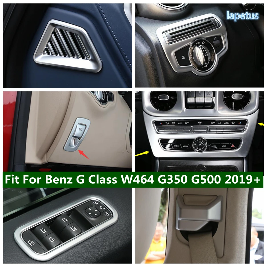 

Interior For Mercedes-Benz G Class W464 G350 G500 2019 - 2021 Central AC / Pillar B Air Outlet / Window Lift Cover Trim Matte