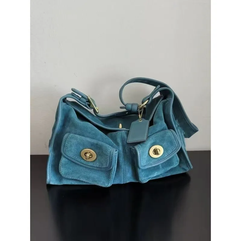 

Винтажная сумка-подушка с несколькими карманами на одно плечо, новинка 2025 года, ретро-арт, повседневная сумка через плечо с широким плечевым ремнем, пригородная сумка