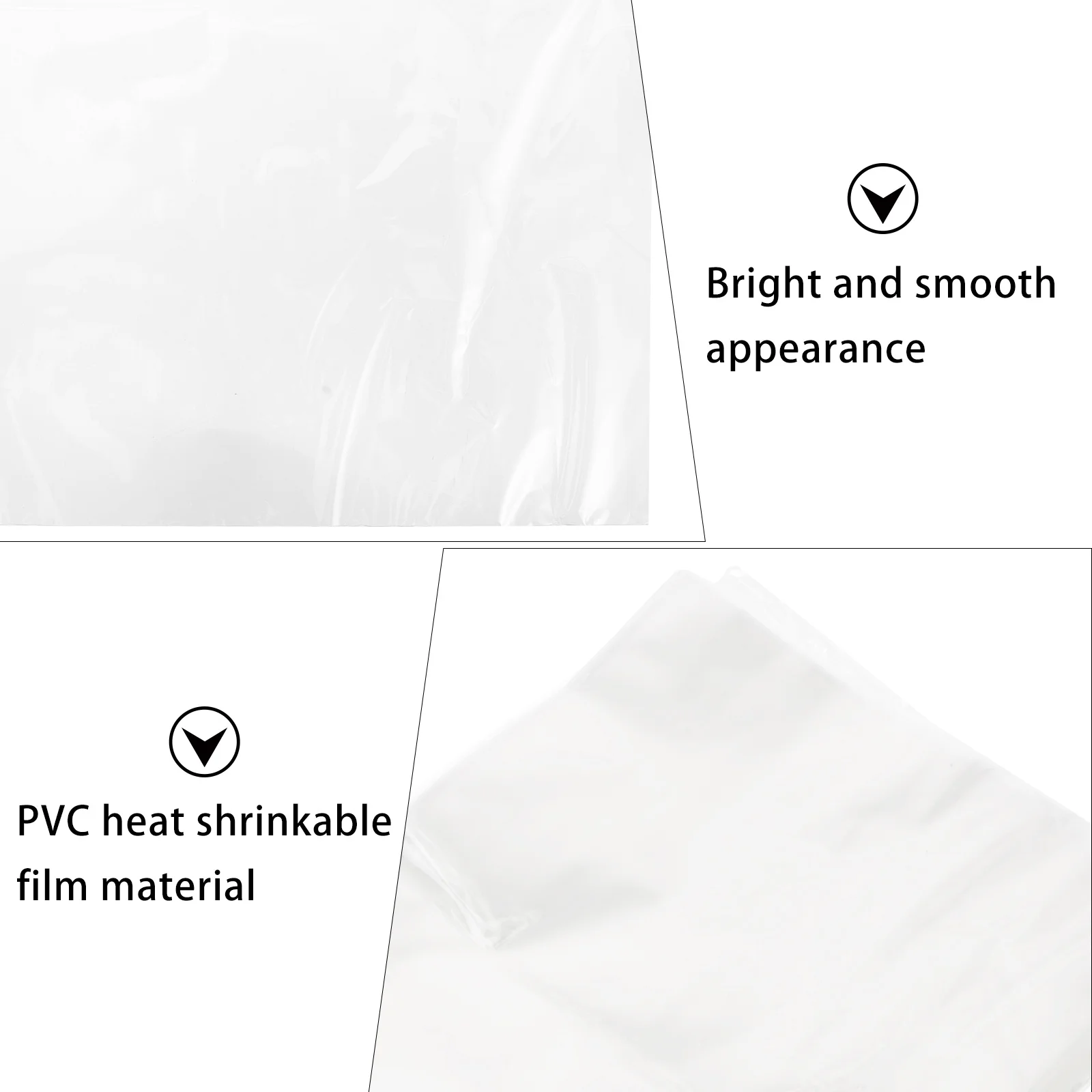 

100Pcs Heat Shrink Wrap Bag Transparent PVC Shrink Film for Gift Candy Soap Packaging Multi-Use Sealing Storage Solution