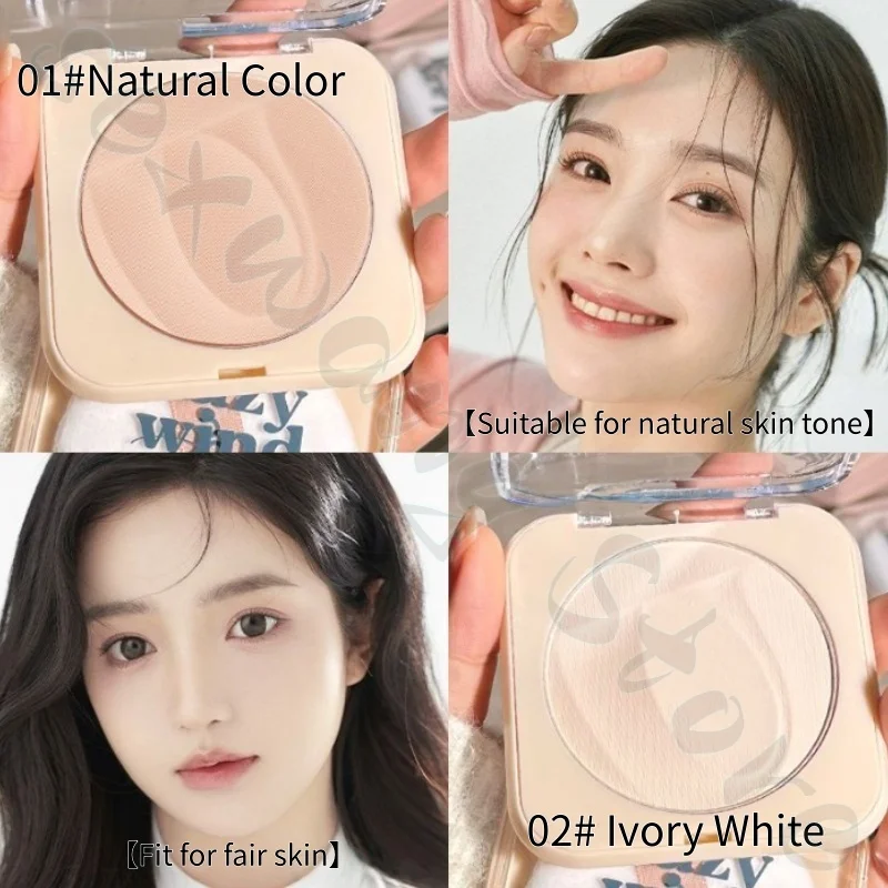 NOVO set di polveri per il trucco e il controllo dell'olio per un lungo tempo, non facile da rimuovere il trucco in polvere per pori invisibili è leggero e sottile 8,5 g