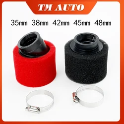 Motorcycle Foam 35mm 38mm 42mm 45mm 48mm  Straigh Bend Elbow Neck Air Filter Sponge Cleaner Moped Scooter Dirt Pit Bike Kayo BSE