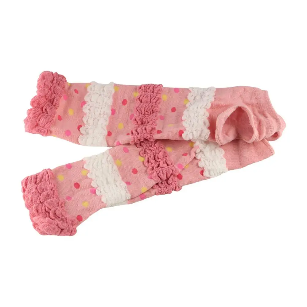 

2 Pairs Long Y2K Knitted Arm Sleeves Sun Protection Pink Dot JK Lolita Sunscreen Hand Gloves Breathable Fingerless Gloves