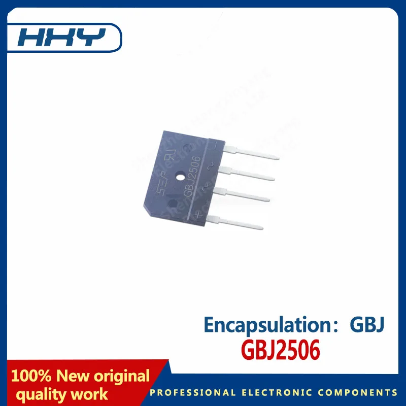 10PCS   GBJ2506 package GBJ rectifier bridge diode