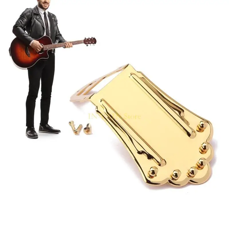 M5TC Guitar Metal Trapeze Tailpiece com parafusos montagem para guitarras elétricas Archtop