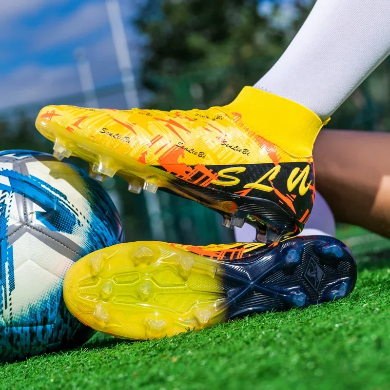 أحذية كرة القدم الرجالية المرابط عدم الانزلاق FG أحذية كرة القدم الرجال عالية الجودة مباراة التدريب أحذية رياضية كرة الصالات داخلي أحذية كرة القدم الأولاد #4