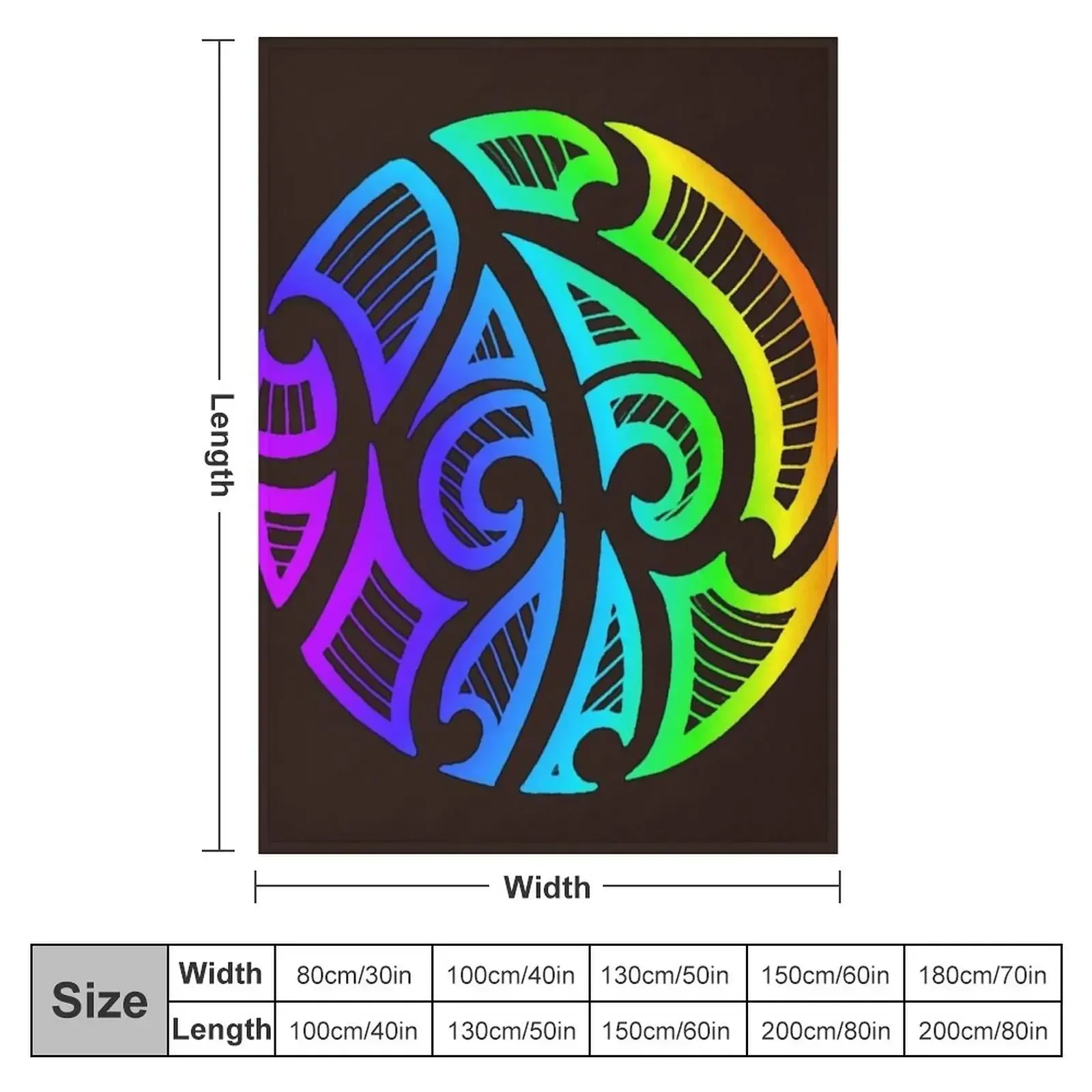 Maori tribal retro neon color Throw Blanket christmas gifts Luxury Designer blankets ands Sofa Throw Blankets