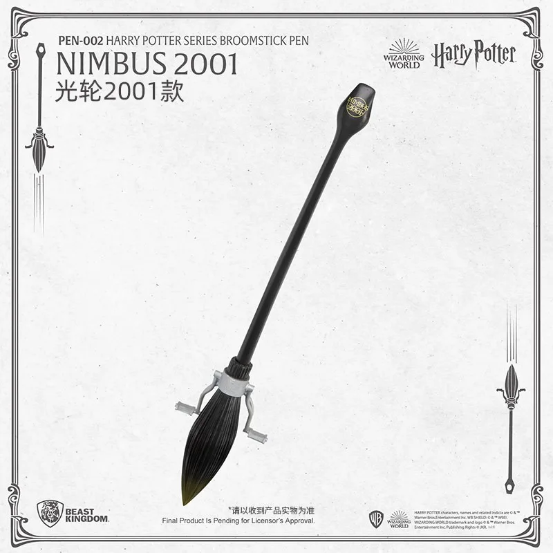 Genuine Beast Kingdom PEN-002 Harry Potter Nimbus 2001 Broomstick Shape Ballpoint Pen Collectible Stationery Desk Decor Gift