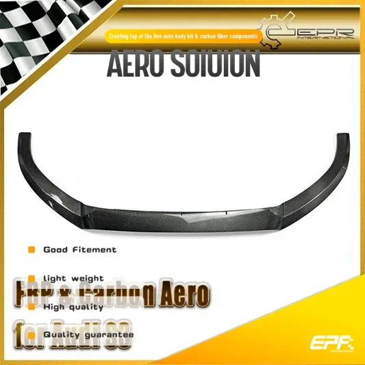 

Car Accessories For Audi S3 Sedan MX Style Carbon Fiber Front Lip Glossy Fibre Bumper Splitter Body Kit Racing Under Spoiler