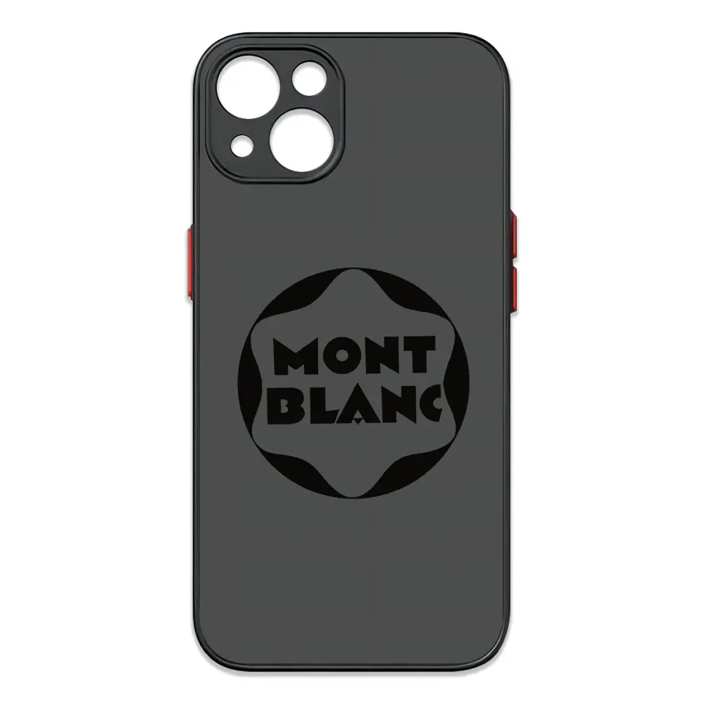 Funda de teléfono para iPhone 17 16e 16 15 14 13 12 11 Pro Air Max 7 8 6 6s Plus Montblancs Simple y versátil cubierta trasera transparente mate