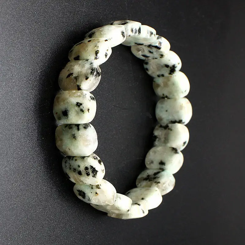 

Factory natural stone sky blue bracelet handmade personalized geometry good luck wealth energy mermaid fashion gift box