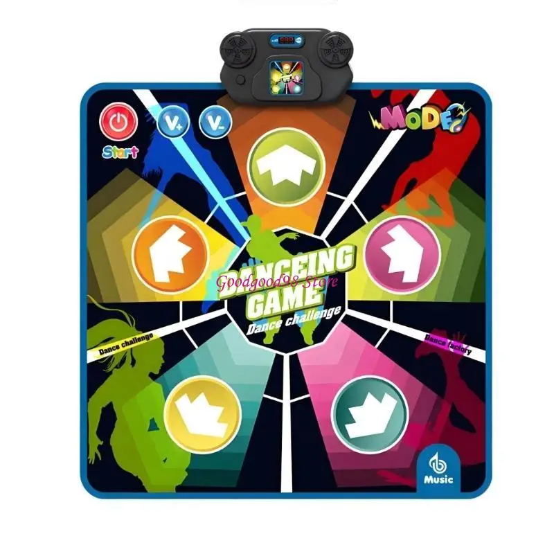 Children Dance Activity Mat with Multi Music Selection for Body Coordination and Energy Burning Dance Exercise Mat 