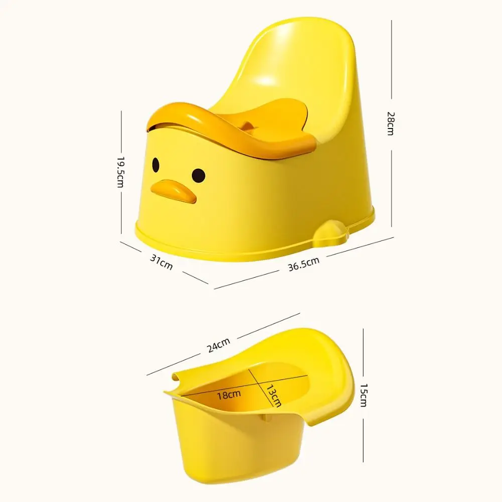 Duck Baby Potty Training Seat Ergonomic Design Non Slip Kids Urinals Chair Moveable Cartoon Toilet Supplies for 0-6 Years Old view 4