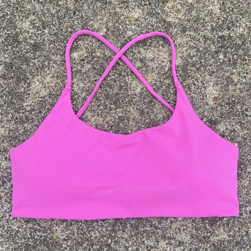 Cross Straps Sports Bra Women Gym Yoga Crop Workout Top Vest High Support Fitness Bralette Push Up Underwear Soft Breathable