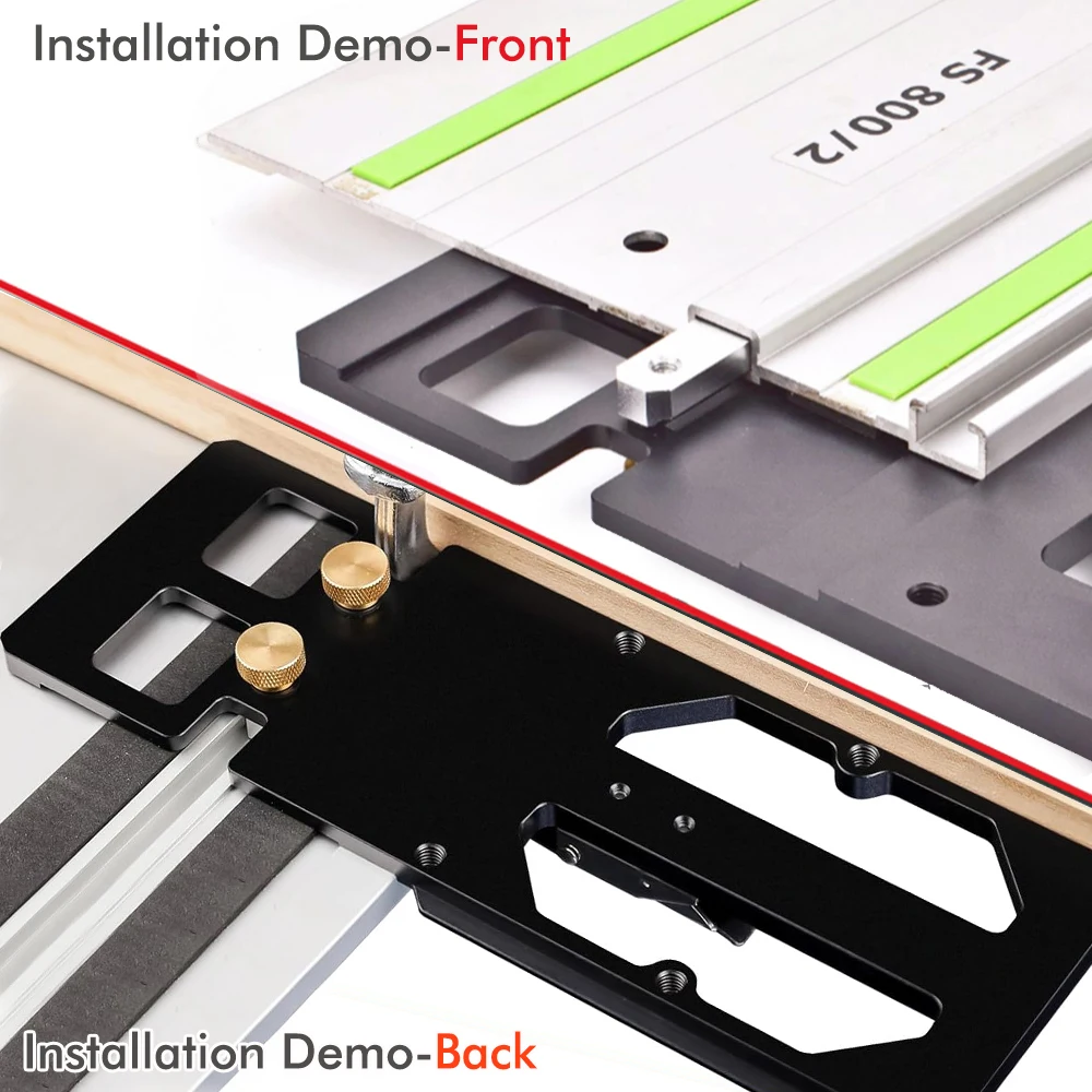 Woodworking Guide Rail Square 90 Degree Right Angle Positioning Plate Compatible with Festool/Makita/Milwaukee Track Saw Rail