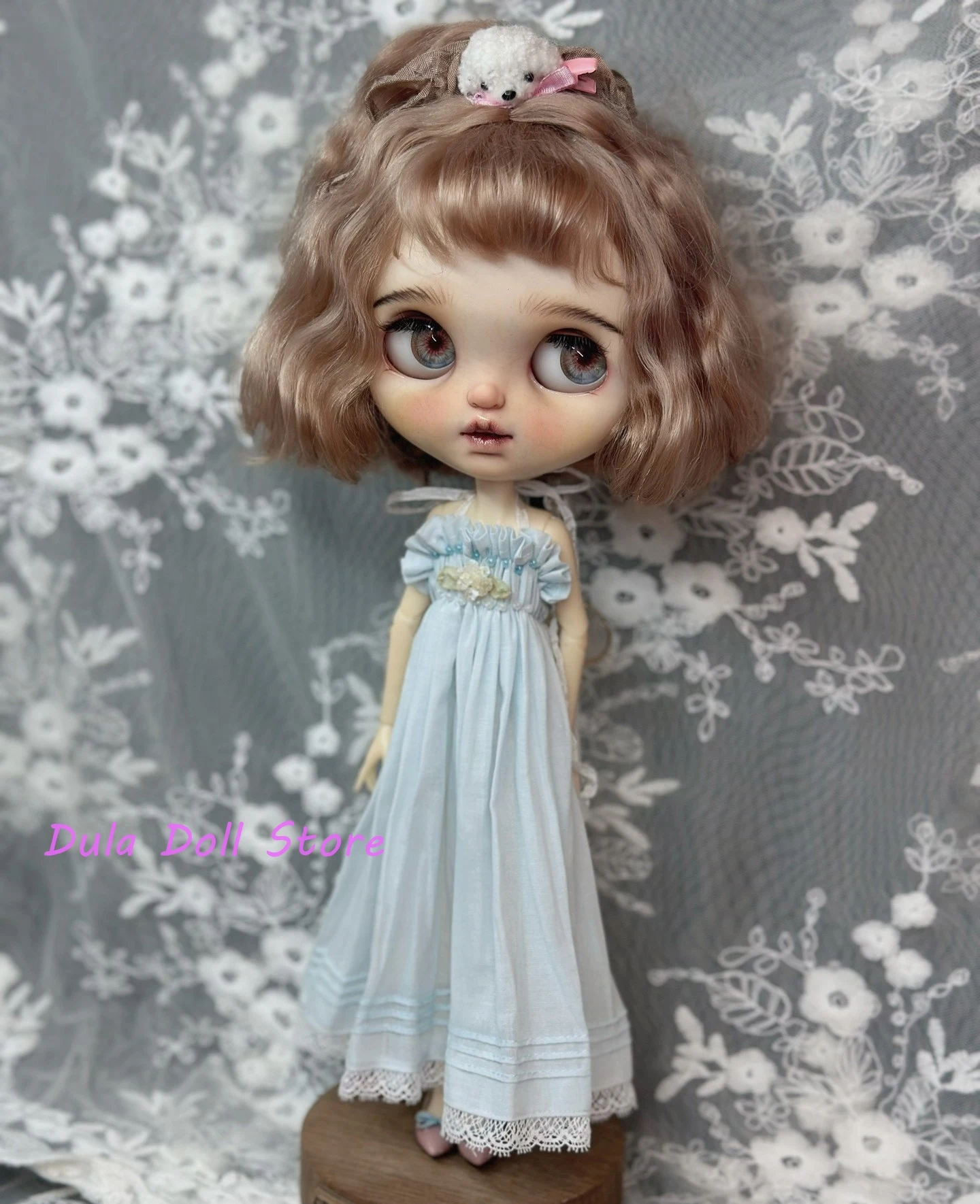 2026 Dula Doll Clothes Dress Light Blue Spaghetti Strap Maxi Dress for Blythe ob24 ob22 Licca JerryB 1/6  Doll Accessories