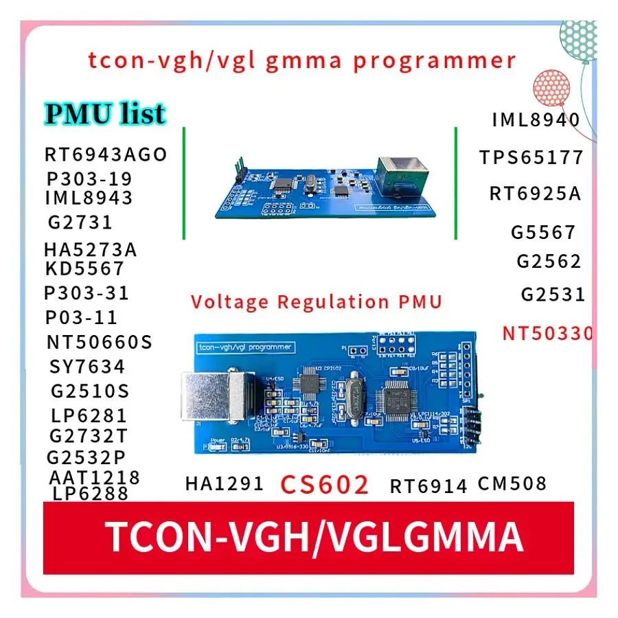 tcon programmer vgh vgl modified to fix broken Y color abnormal horizontal line