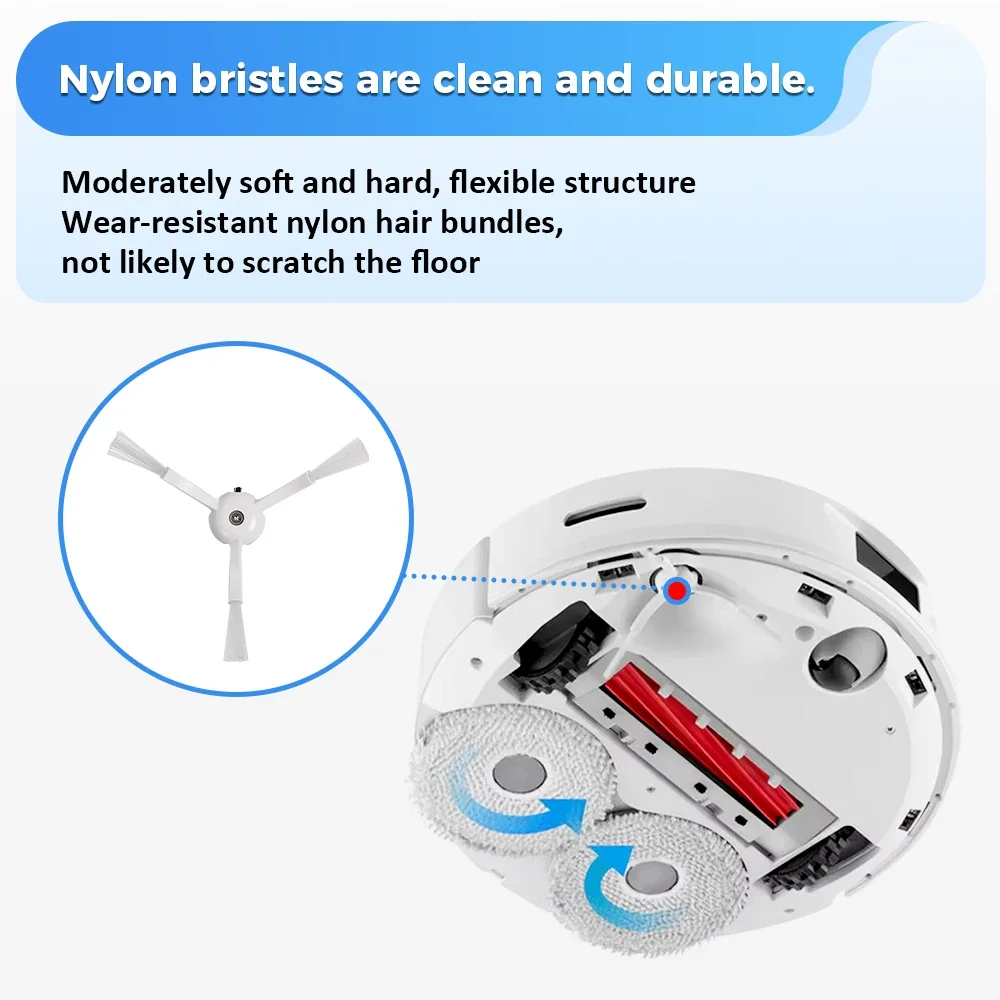 Household Side Brush Components  For XiaoMi 1S Roborock S6 S5 Max S6 Pure S50 S51 S55 S60 E2 Robot Vacuum Cleaning Accessories