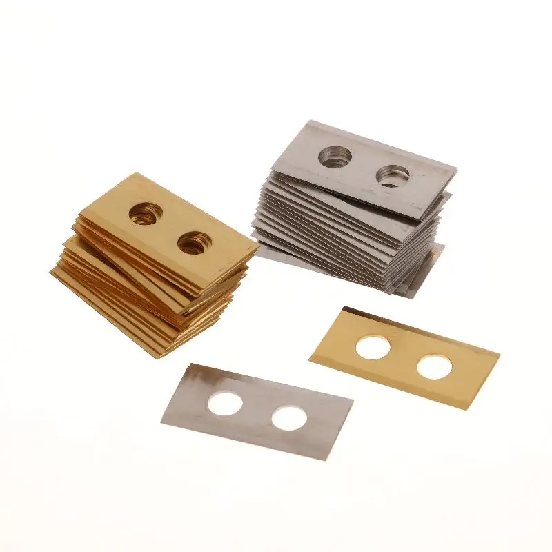 9/18 шт. сменные лезвия из нержавеющей стали с двойным отверстием, нож для прополки садовой техники, лезвие косилки для садовой газонокосилки