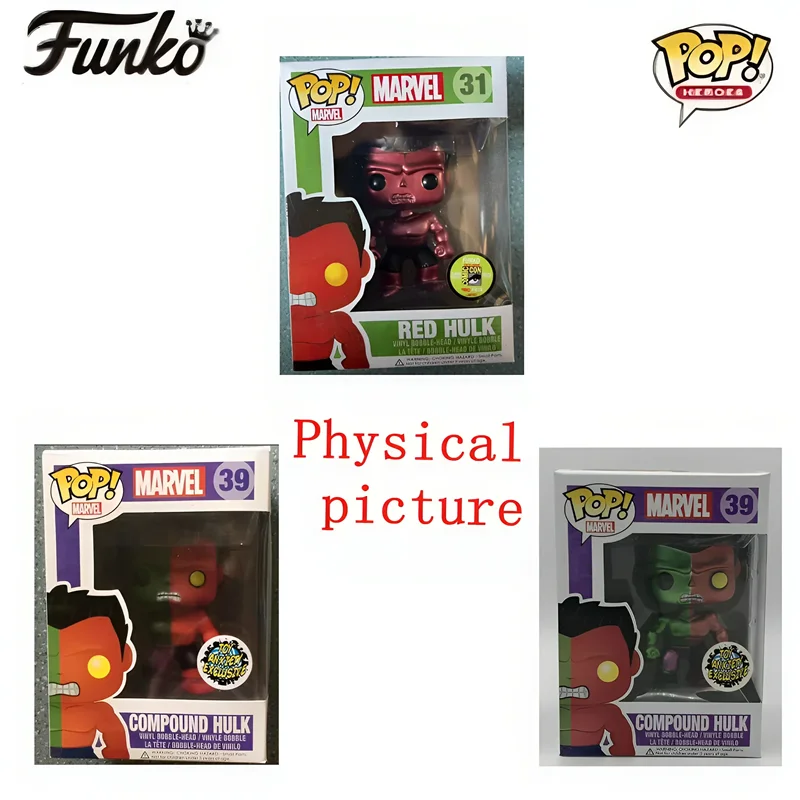 Funko Pop RED HULK COMPONDO HULK figura de vinilo Bobble Head modelo de acción caja de juguetes para niños regalos