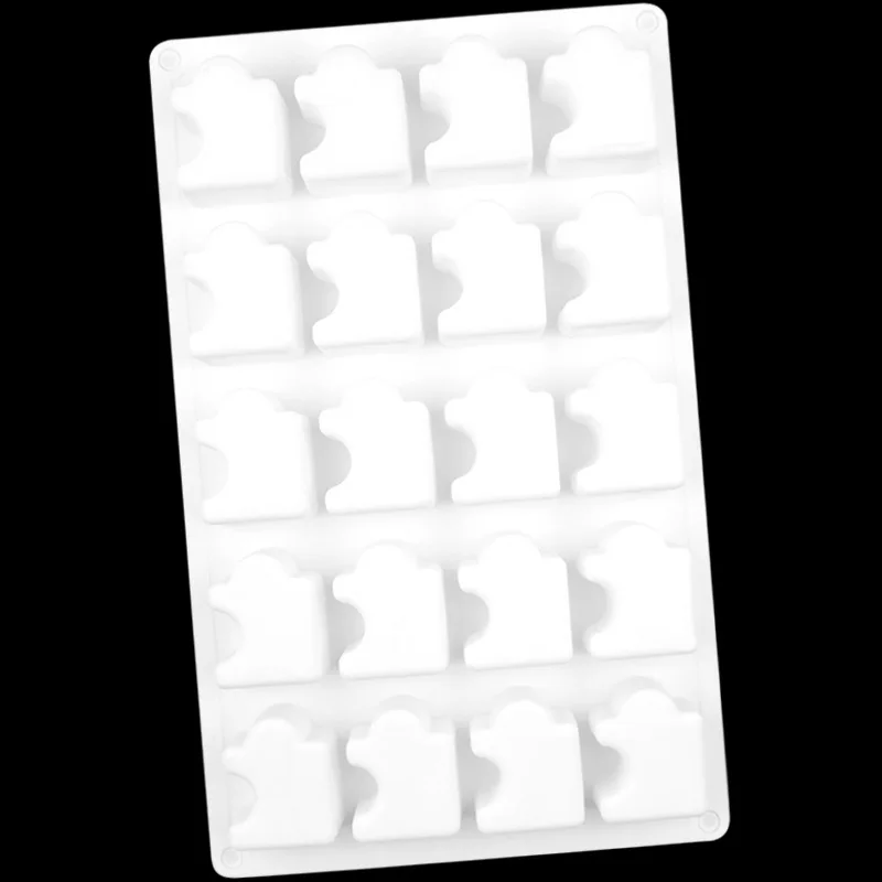 Wholesale 20-piece Interlocking Jigsaw Puzzle Silicone Cake Mold, Chocolate Mould, Creative Cookie Cutter 305