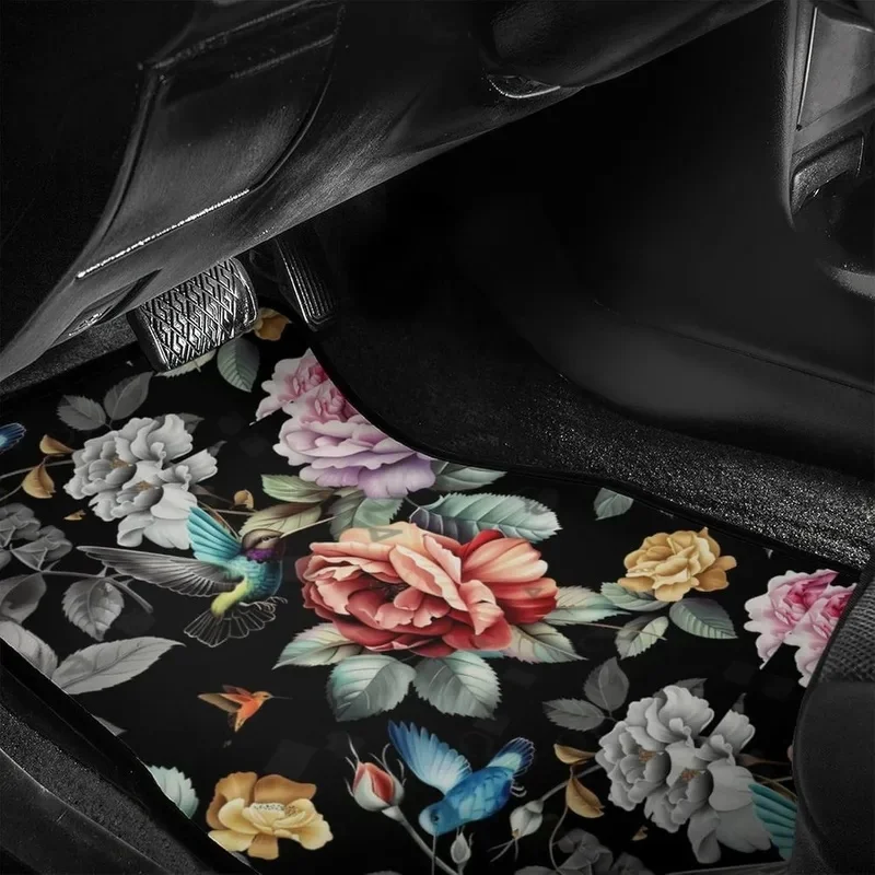 Humming Bird Complete Set Of 4 Car Floor Mats For Vehicles, Suitable For Suvs, Trucks, Sedans, And Vans