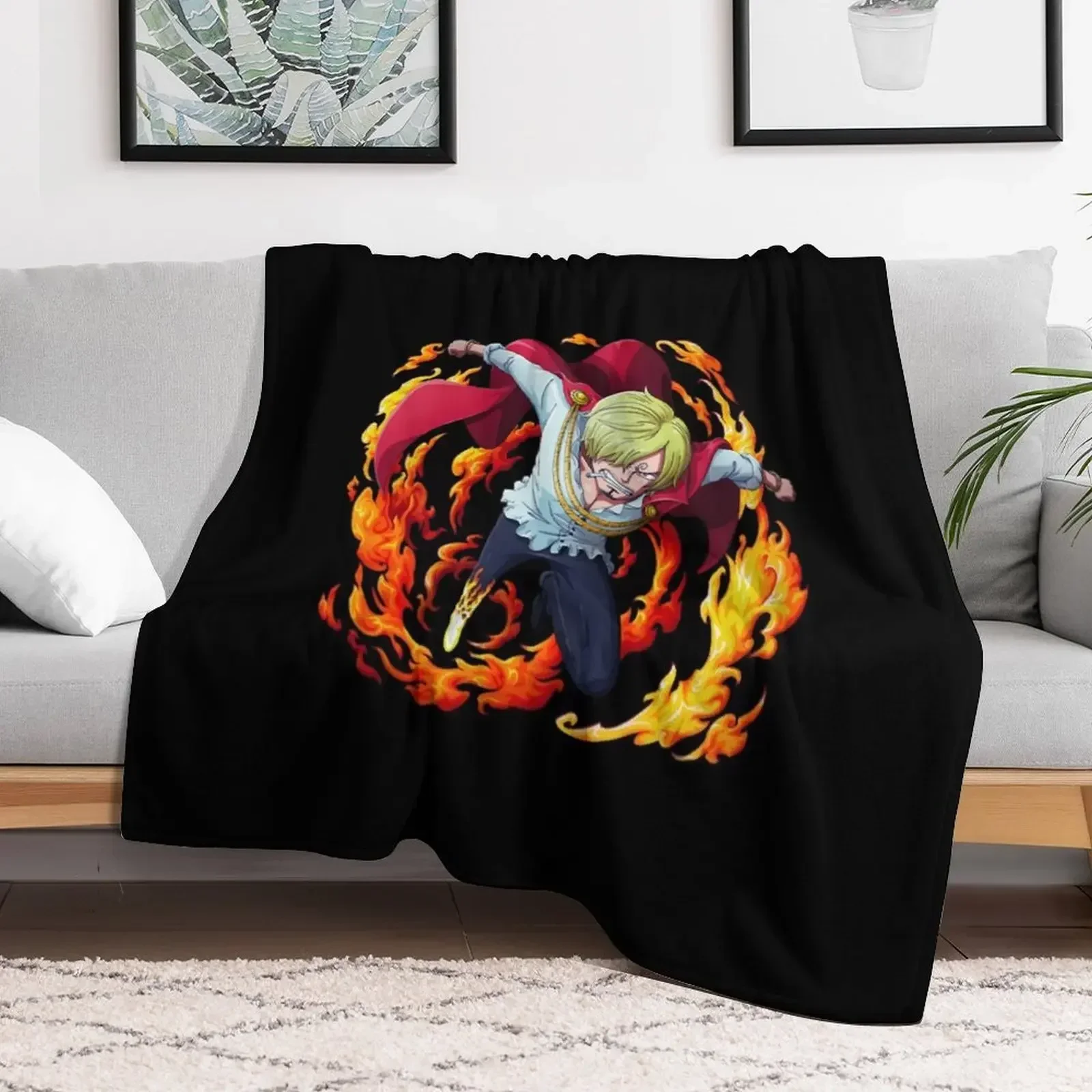 Sanji- Tshirt Throw Blanket Comforter Sofa wednesday Summer Blankets