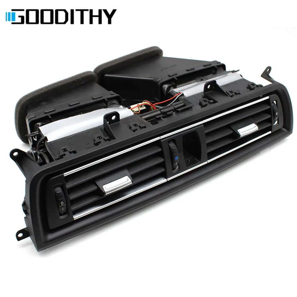 Front Center Dash Air Conditioner Chromed AC Vent Outlet Complete Assembly For BMW 5 Series F10 F11 F18 64229166885 64229209136