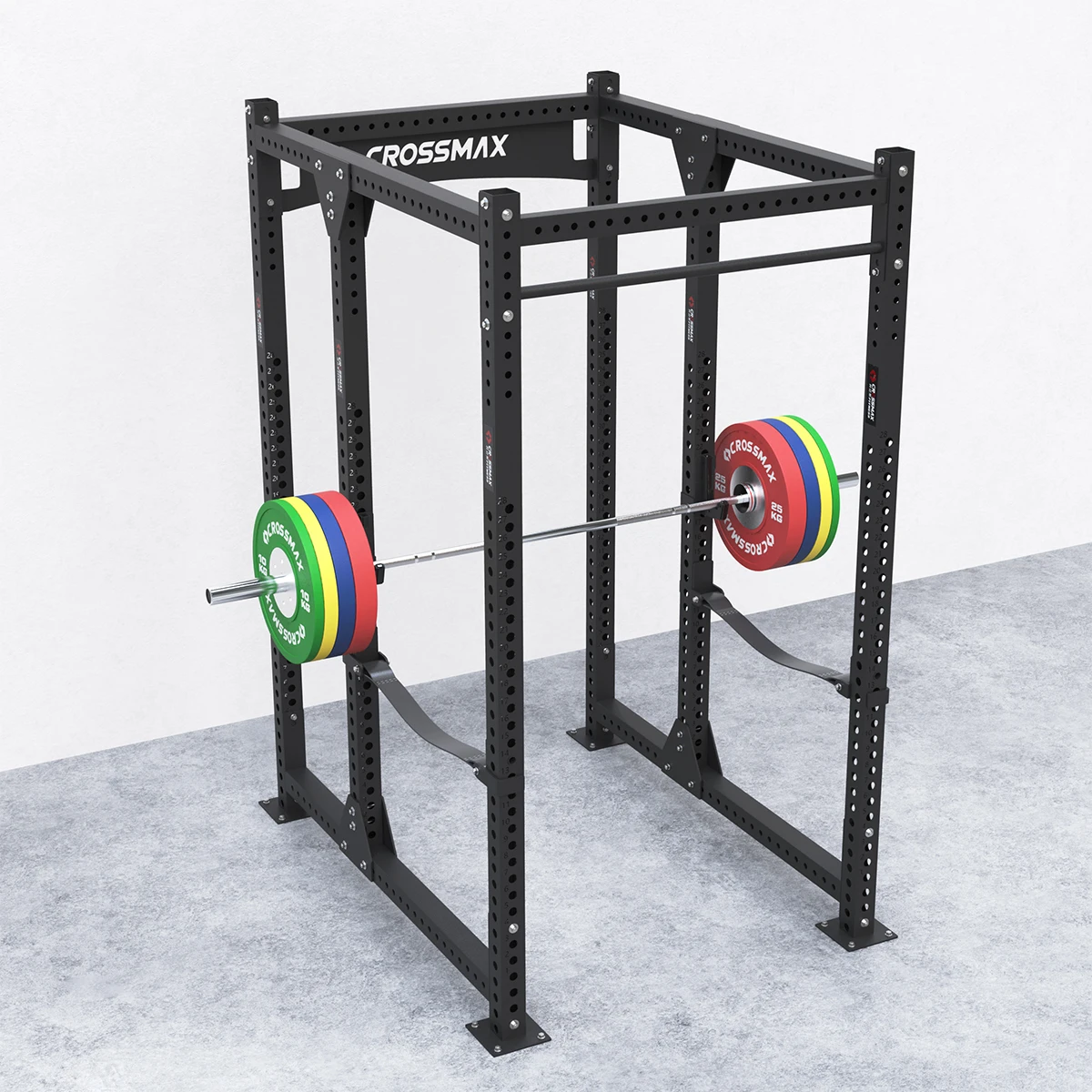 Multifunctional Power Cage Squat Rack With Weight Lifting Training Gym Smith Machine Ready to S