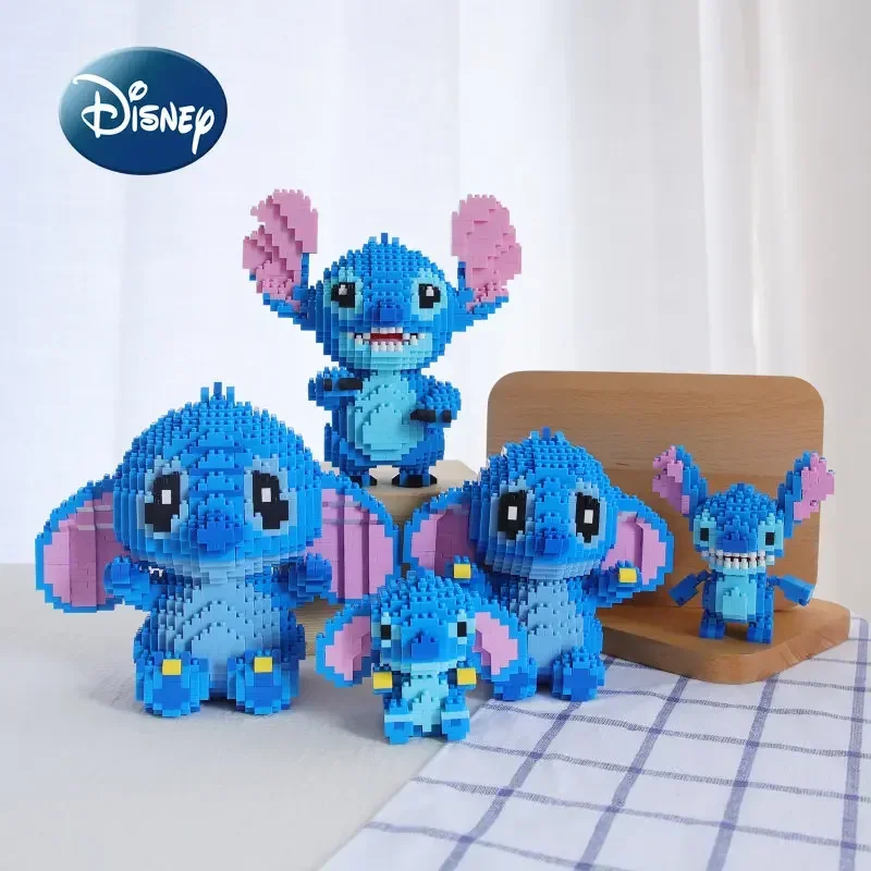 Disney\'s New Stitch Building Block Cartoon Puzzle puzzle Assembled Building Block 3D Toy Creation DIY Children\'s Toy Birthday Gi