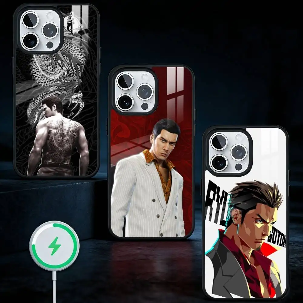 

Y-Yakuza Like a Dragon Game Phone Case For iPhone17,16,15,14,13 Plus,Pro Max Magnetic For Magsafe Wireless Charging