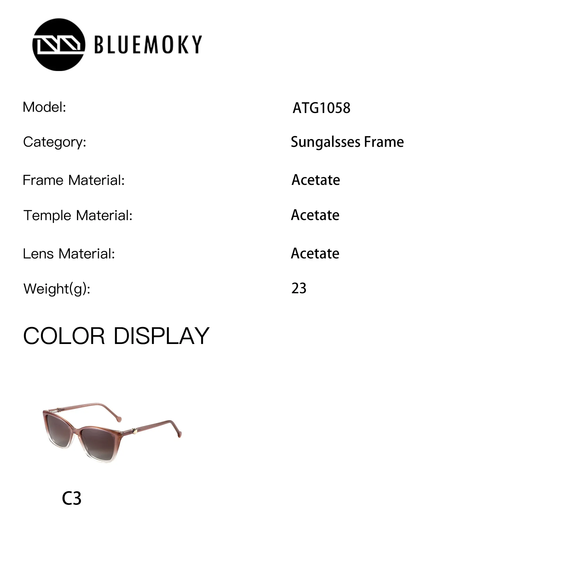 BLUEMOKY XS Size Fashion Butterfly Prescription Sunglasses Women Polarized UV400 Pink Gradient Elegant Ladies Sun Glasses Shades