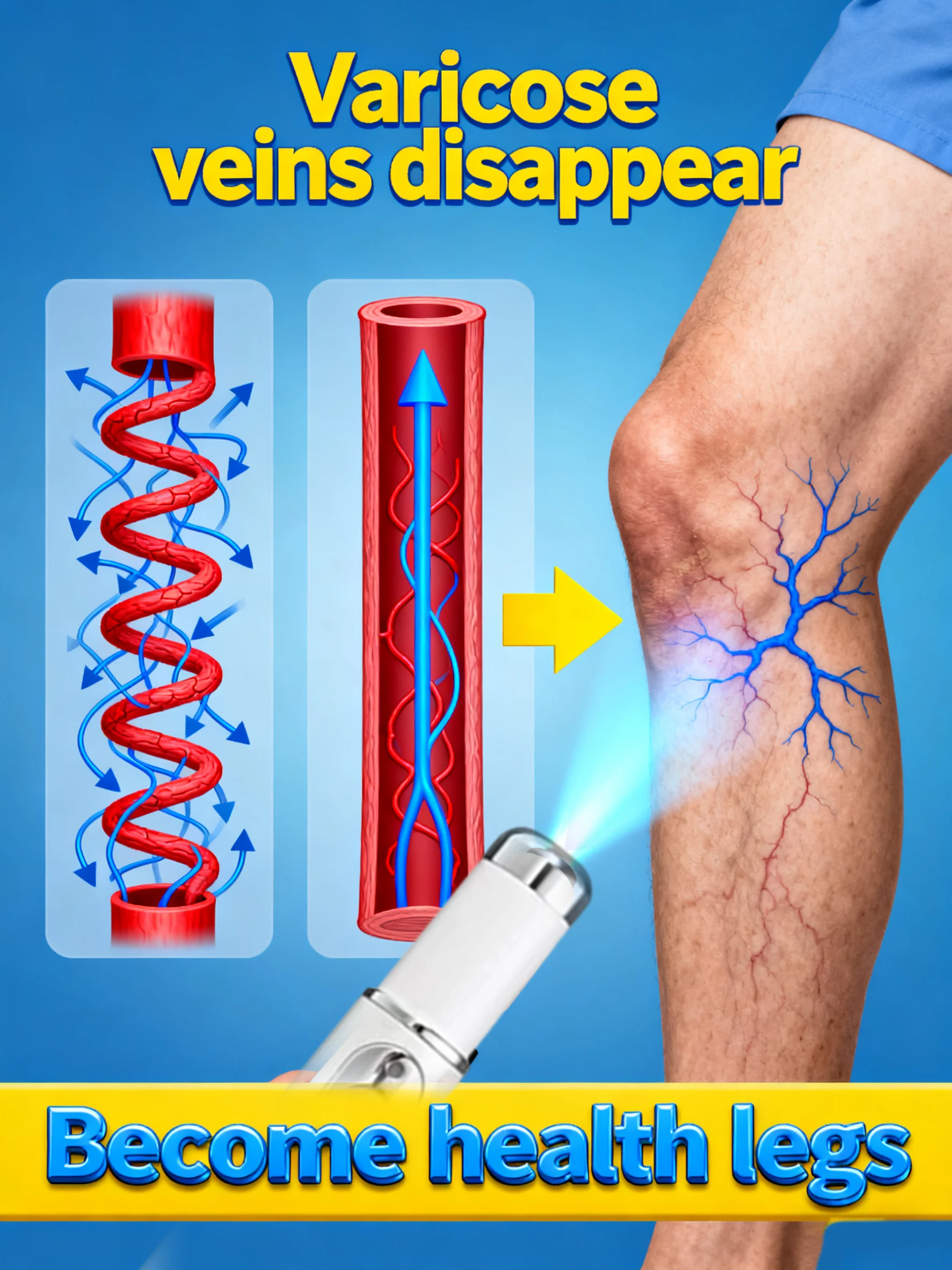 

Многофункциональная ручка Unisx с технологией синего света на 2025 год, инструмент для ухода за ногами при варикозном расширении вен. Новинка