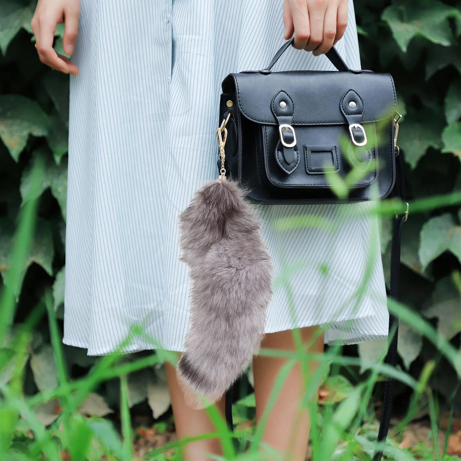 

Animal Tail Keychain Pendant Lovely Hanging Bag Decoration Key Ring Charm Adorable Tail Shape Key Accessory for Backpack Car