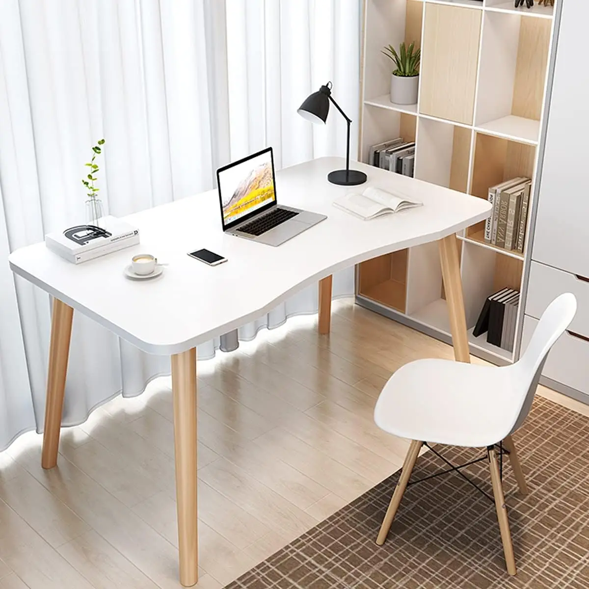 

Computer Desk Modern Simple Style For Home Office 31.5 H Small Home Office Writing Desk Vanity Desk Simple Study Desk For Small