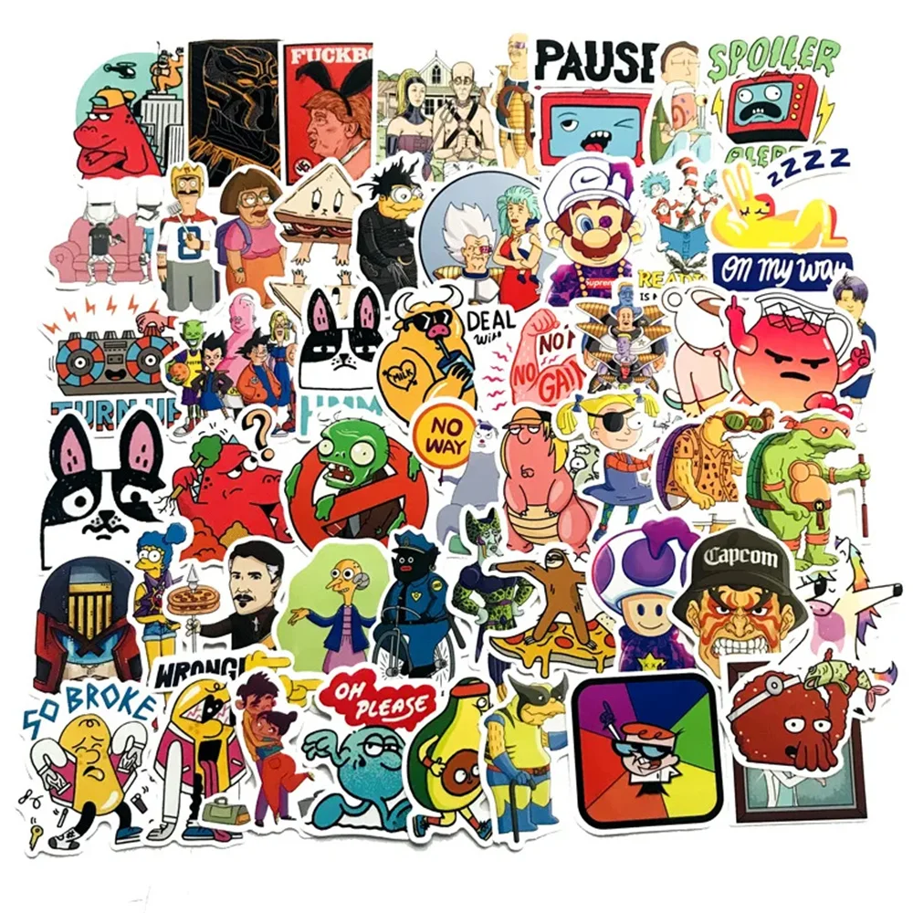 10/30/50PCS Cartoon Learning Stickers Series Creative Letter Inspirational Graffiti Helmet Laptop Suitcase Decoration Wholesale