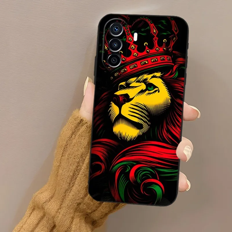 Bob Marley Rasta Lion Phone Case Fundas For Huawei P50 Lite P30 P40 P20 P10 Mate 60 40 Pro Plus Psmart Z 6 7 9 Coque