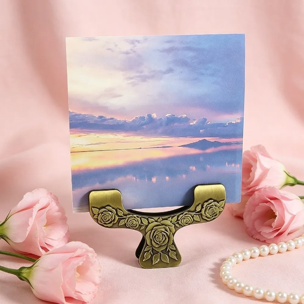Vintage Carved Metal Book Clips Zinc Alloy Decorative Reading Page Spreader Exquisite Embossed Stationery Clips