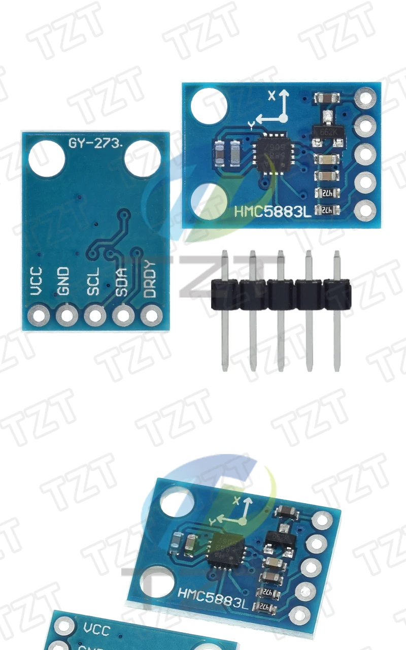 TZT GY-273 QMC5883L Modul Kompass-Magnetometer-Sensor 3V-5V – Detail 3