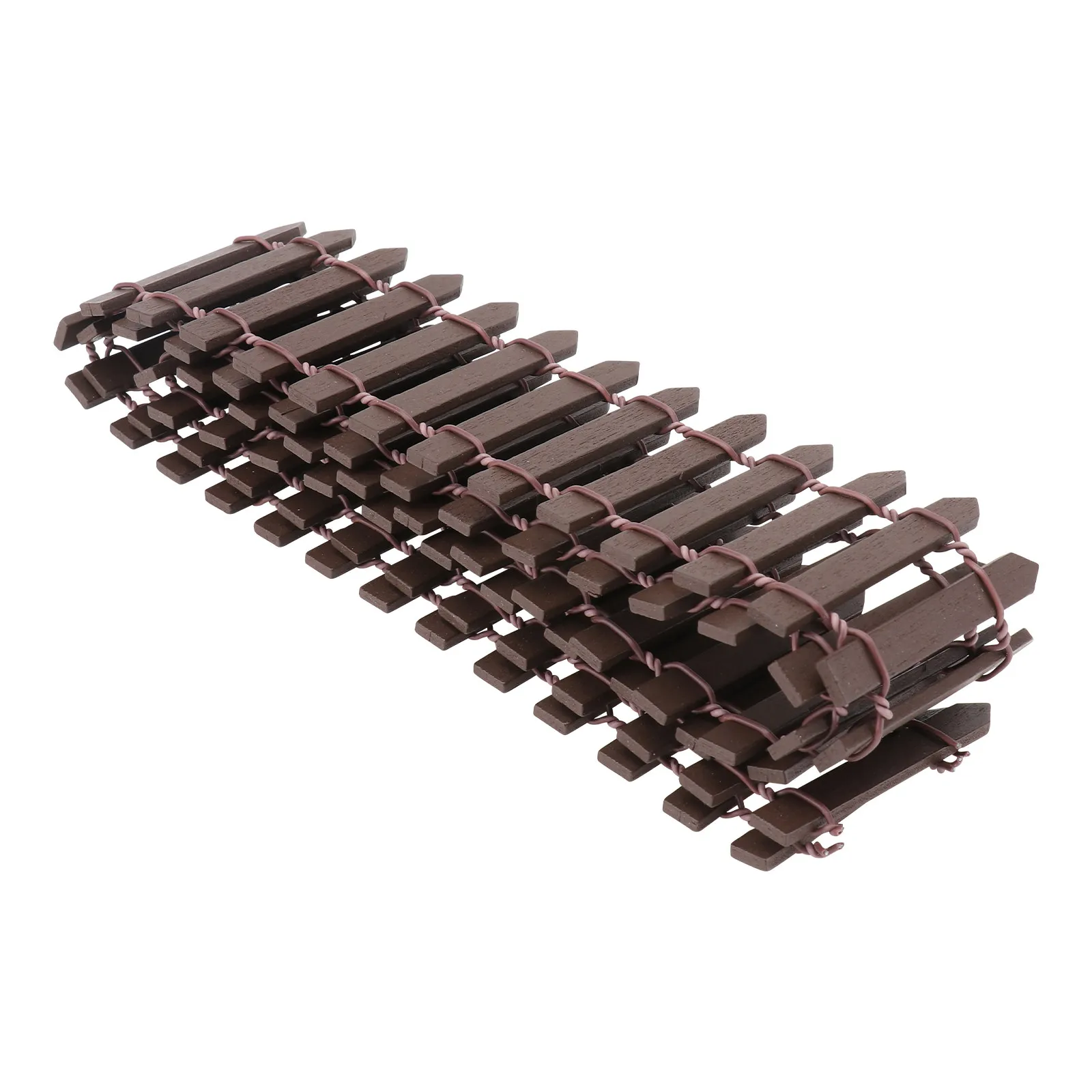 Clôture en bois miniature 100 cm x 5 cm, ornement pour pot de plantes, jardin féerique, mini-maison, clôture d'arbre de Noël, bordure flexible DIY