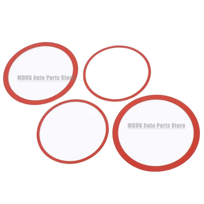 MDUG 4pcs/Set Front & Rear Door Speaker Cover Ring Trim Sticker For Nissan Juke/Infiniti ESQ Soft Carbon Fiber Interior Accessor