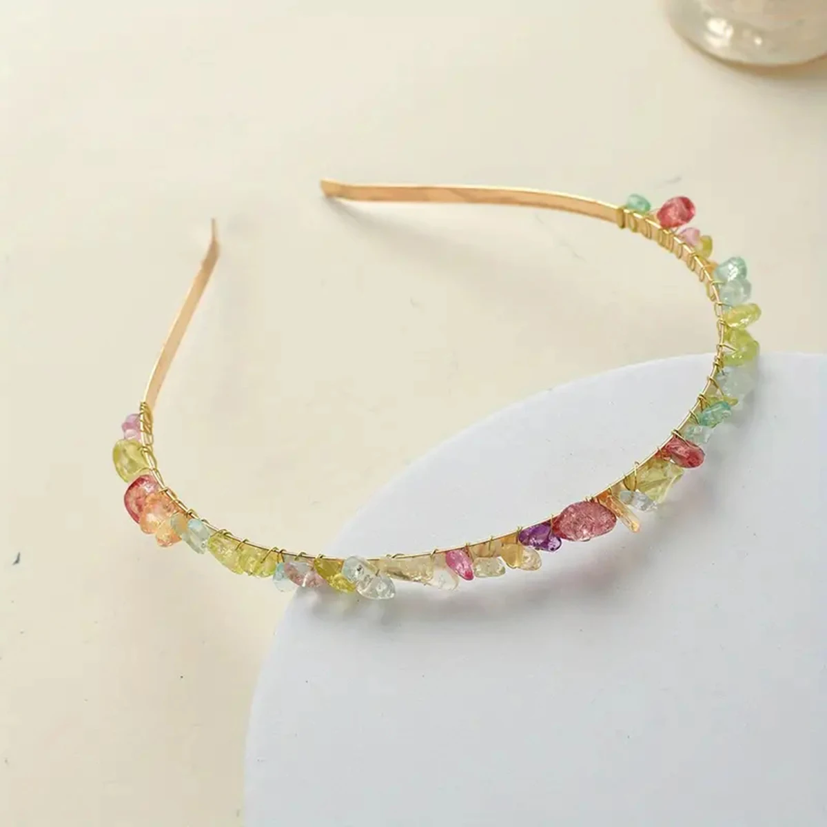 1PC Natural Crystal Quartz Crown Wicca Headband