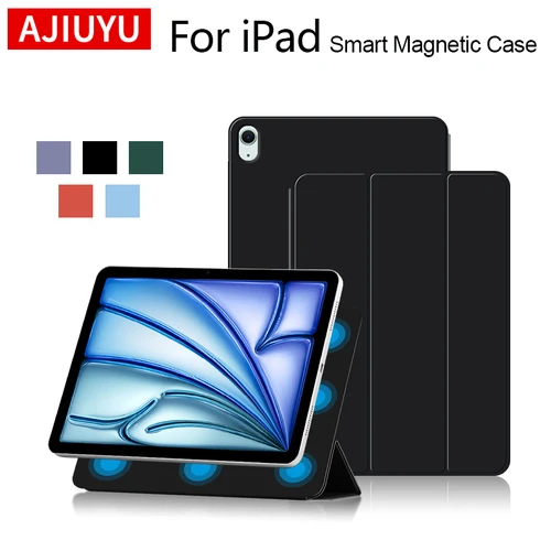 Smart Folio para iPad Air 11 2024 Funda M2 iPad Air 5 4 Funda iPad 10a generación Pro 11 12,9 4a 2022-2018 Funda Mini 6 Funda magnética