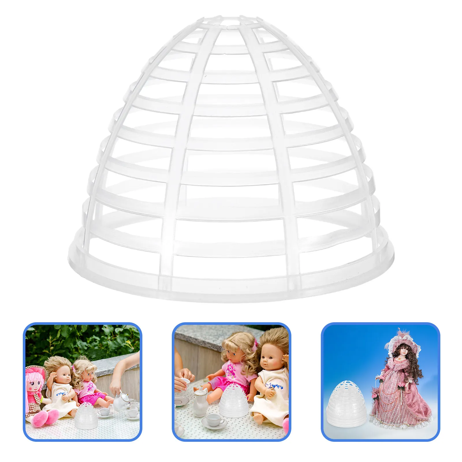 

1Set Skirt Support Frame Lace Trim Stand for Mini Dress Organizer Display Shelf Dollhouse Miniatures Accessories