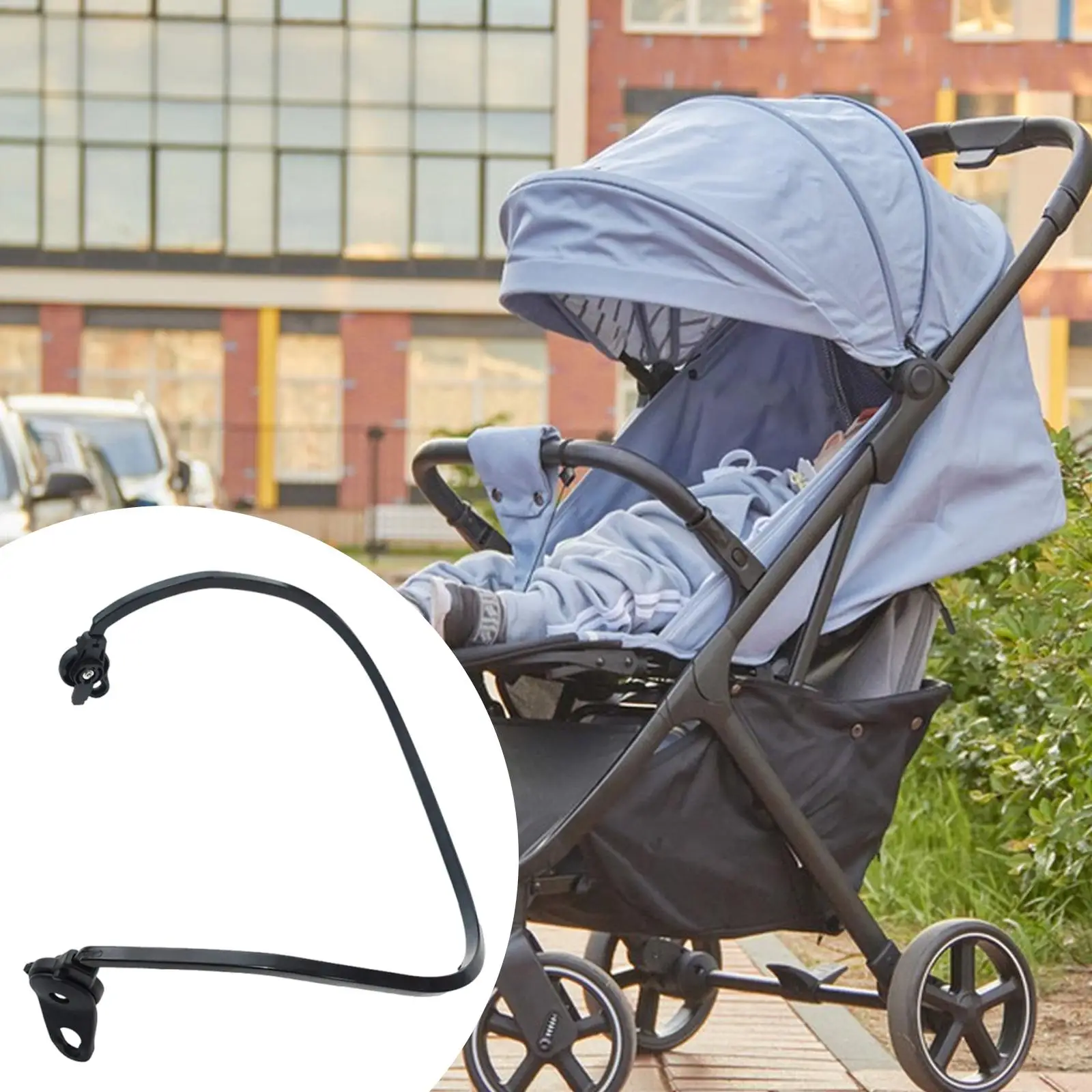 Asta di supporto per tettuccio per passeggino con fibbia, staffa per tendalino, telaio per tetto per passeggino