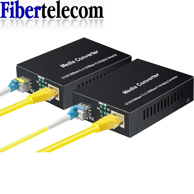Gigabit SFP LC Multimode Modul Glasfaser zu RJ45 Ethernet Medienkonverter Glasfaser-Transceiver mit 1,25G SFP LC Modul